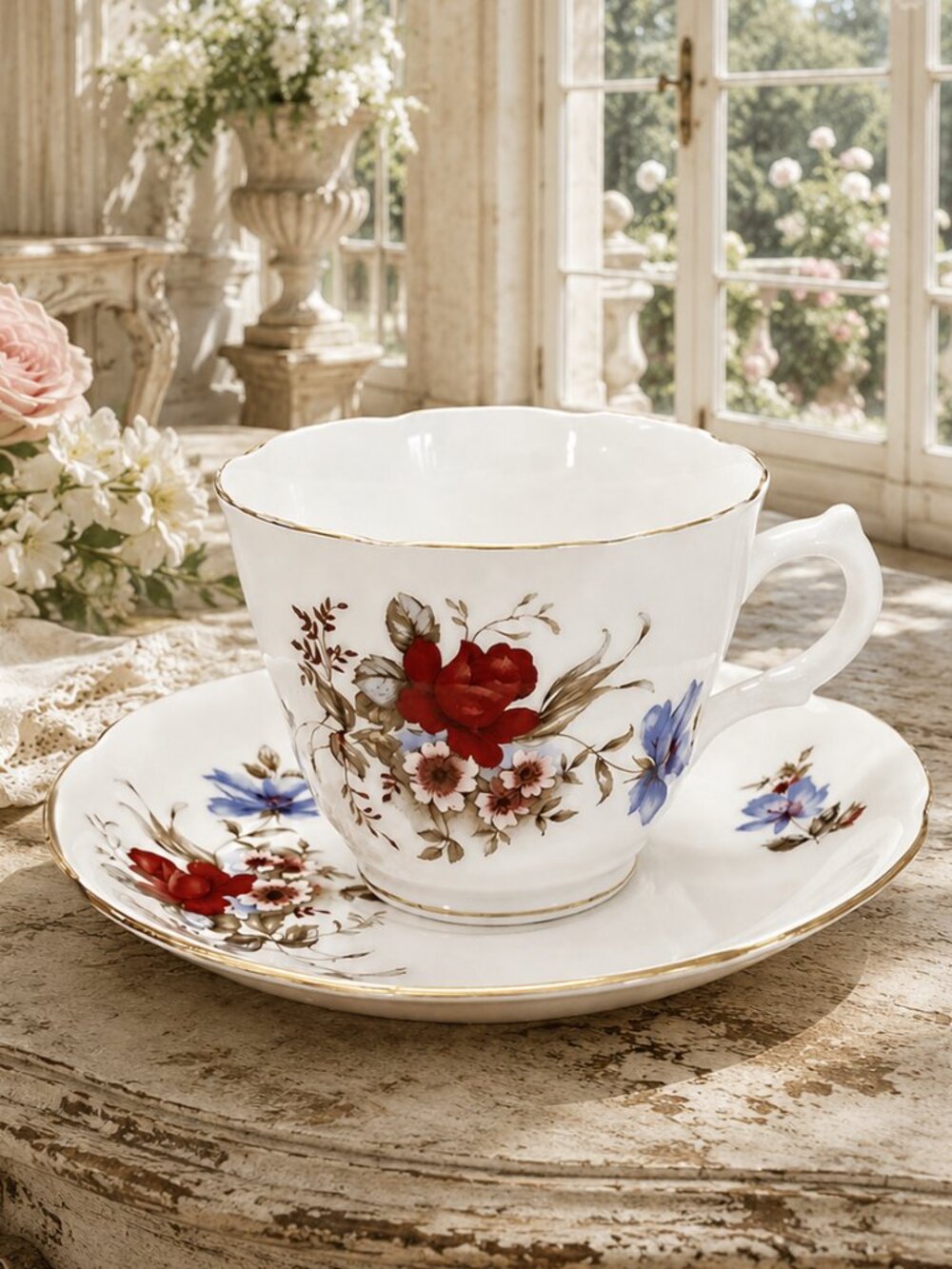 Rare Vintage Royal Grafton Fine Bone China Tea Cup and Saucer Set